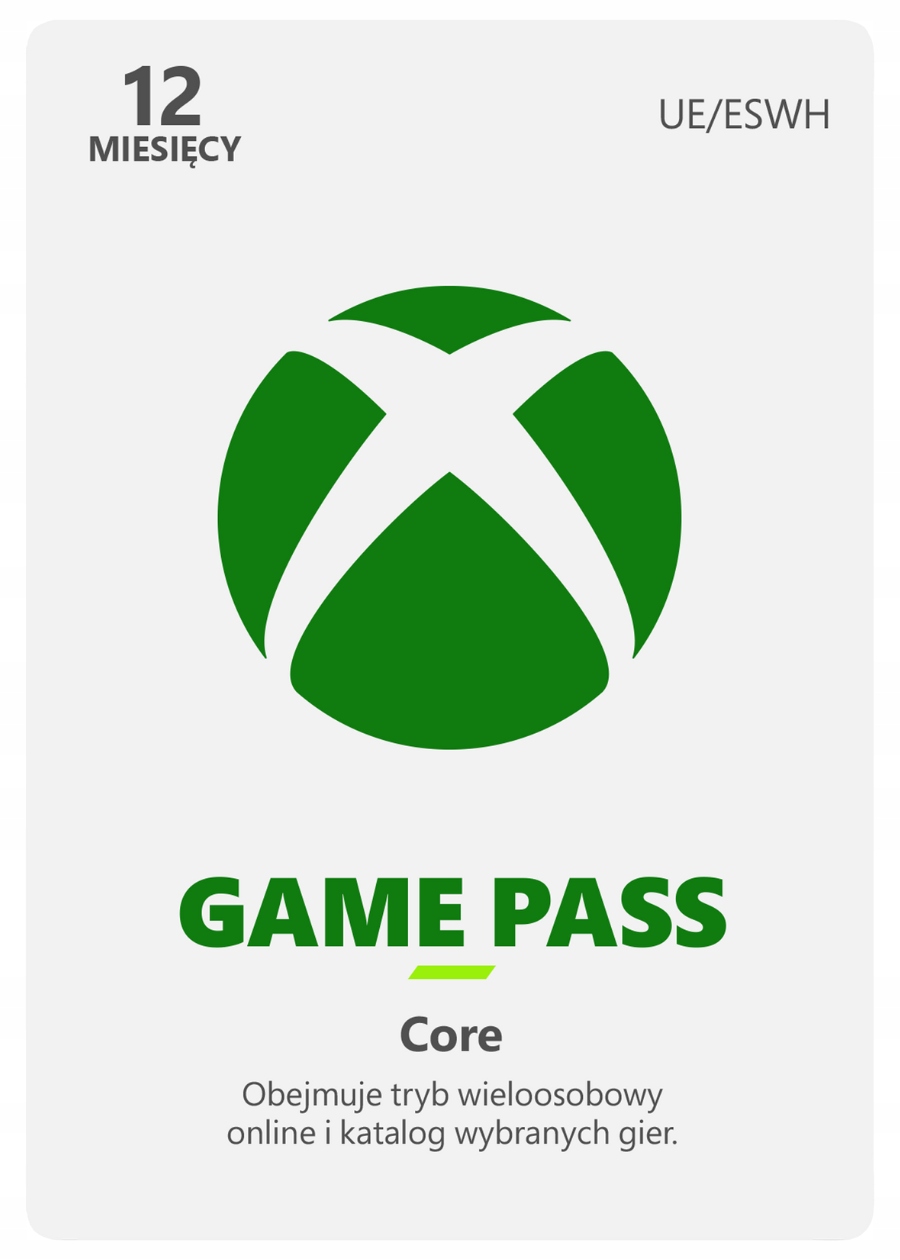 Xbox Game Pass Core 12 miesięcy