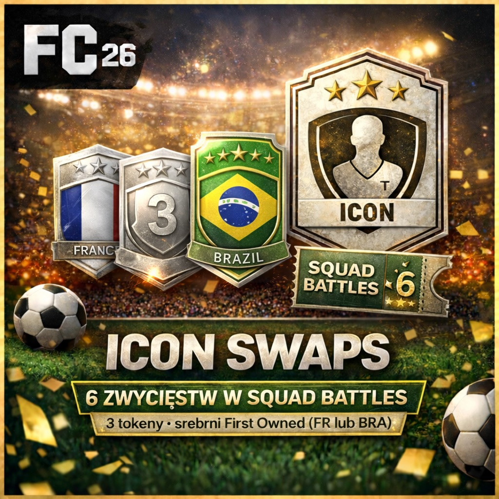 FC 26 Icon Swaps Boost - 3 Tokeny (6 zwycięstw w Squad Battles)