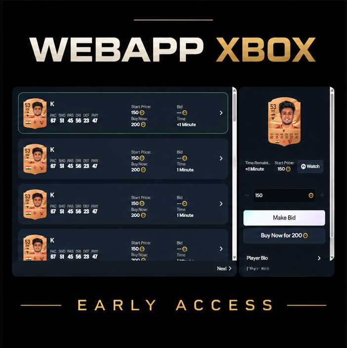 FC 27 – Konto mit freigeschaltetem WebApp-Transfermarkt für Xbox One / Xbox Series X (early access)