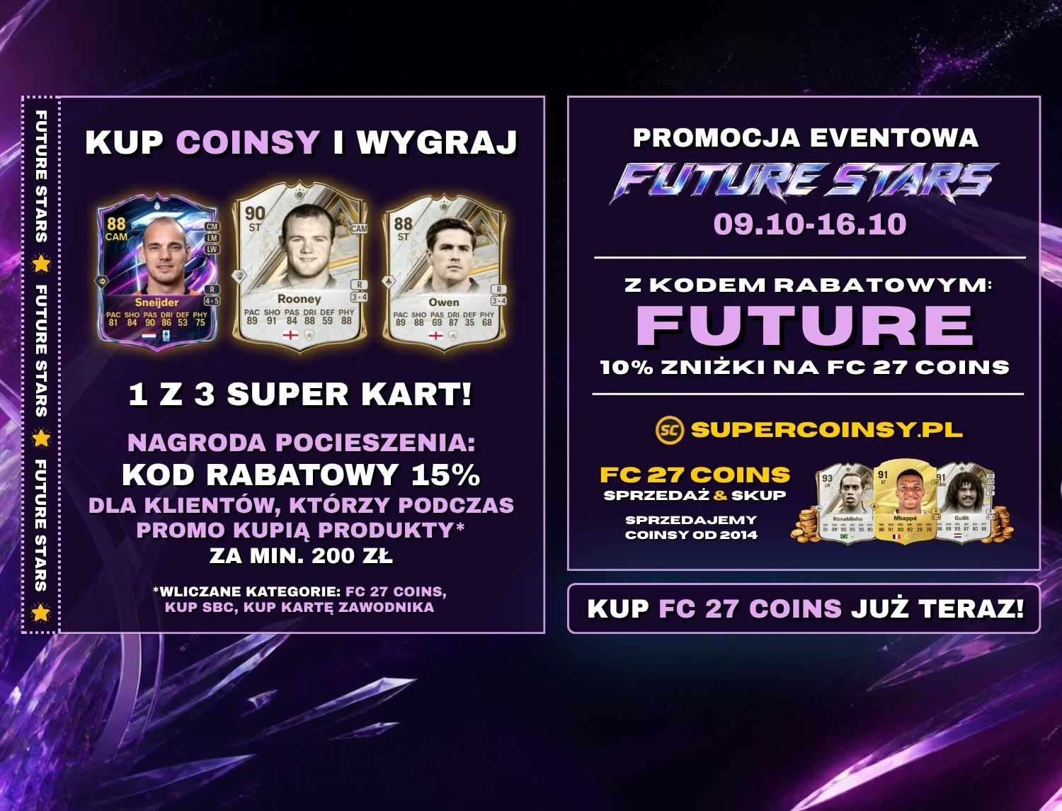 Promocja FUTURE STARS: FC 27 Coins -10% i karty do wygrania