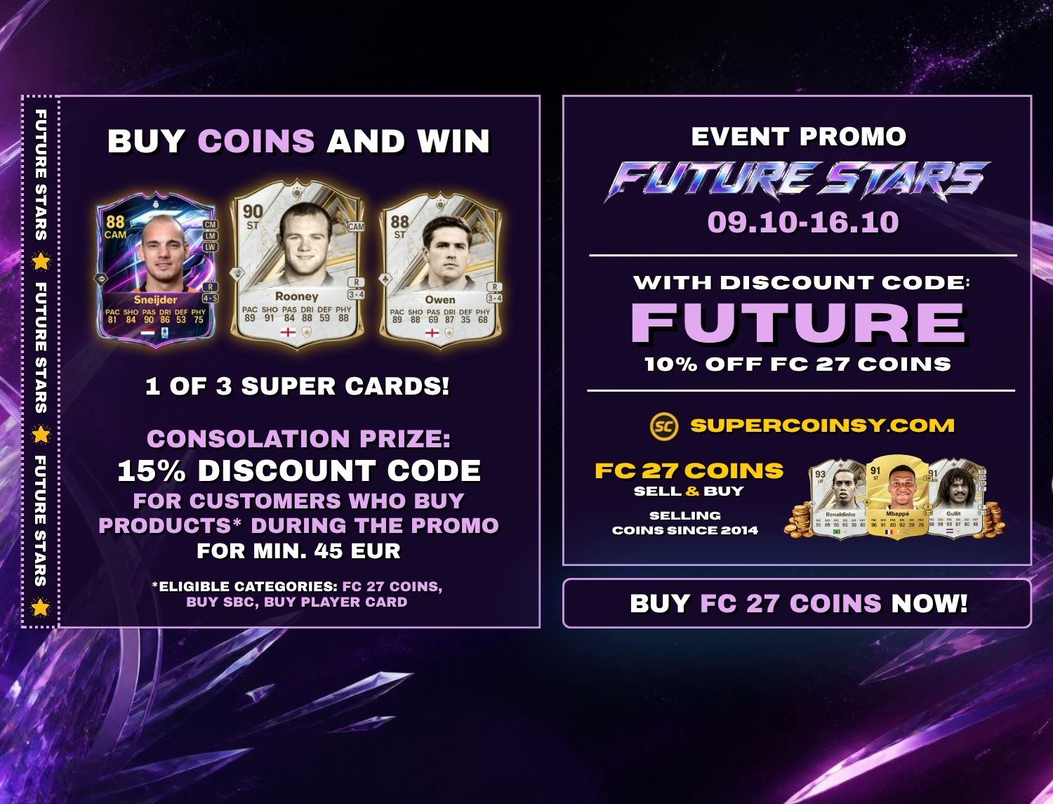 FUTURE STARS Promo: FC 27 Coins -10% Off & Cards to Win