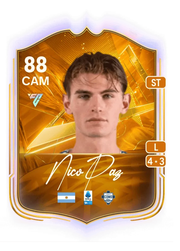 Nico Paz (Star Performer, OVR 88, CAM) - PS4, PS5, XSX, XSS, XOne