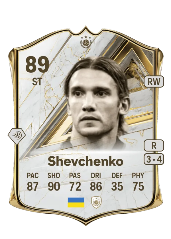 Andriy Shevchenko (Base Icon, OVR 89, ST) - PS4, PS5, XSX, XSS, XOne