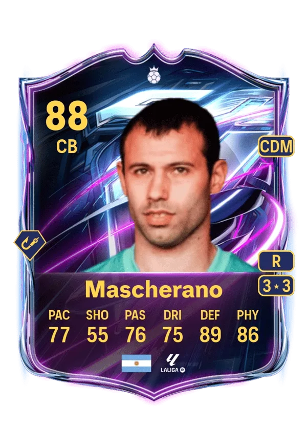 Javier Mascherano (Base Hero, OVR 88, CB) - PS4, PS5, XSX, XSS, XOne
