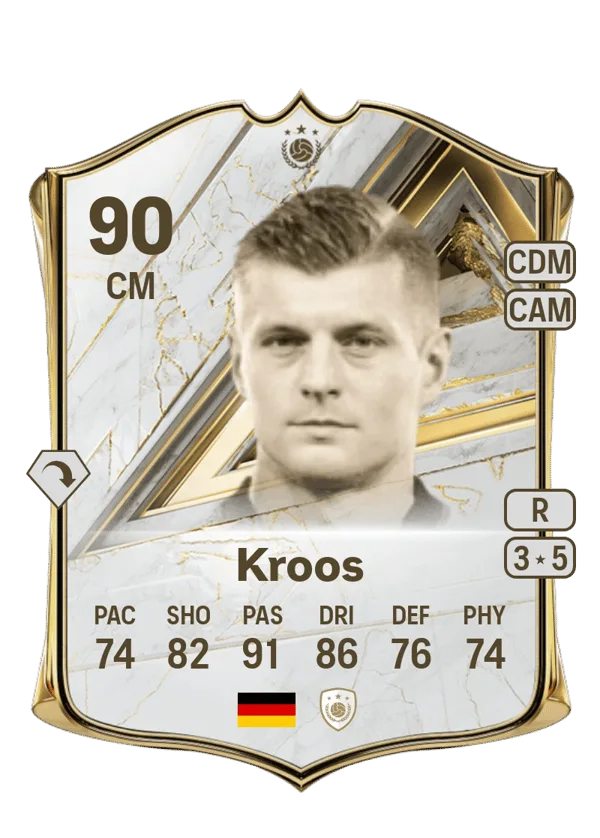 Toni Kroos (Base Icon, OVR 90, CM) - PS4, PS5, XSX, XSS, XOne
