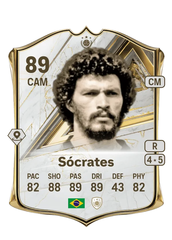 Sócrates (Base Icon, OVR 89, CAM) - PS4, PS5, XSX, XSS, XOne