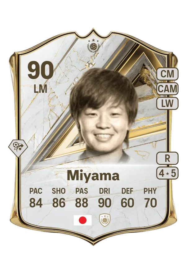 Aya Miyama (Base Icon, OVR 90, LM) - PS4, PS5, XSX, XSS, XOne