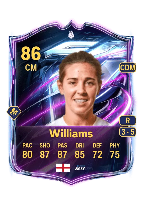 Fara Williams (Base Hero, OVR 86, CM) - PS4, PS5, XSX, XSS, XOne