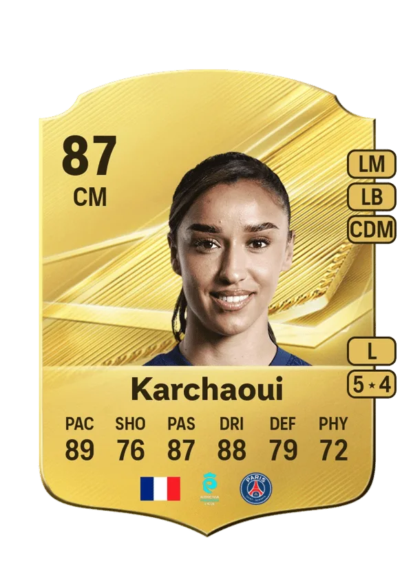 Sakina Karchaoui (Normal, OVR 87, CM) - PS4, PS5, XSX, XSS, XOne