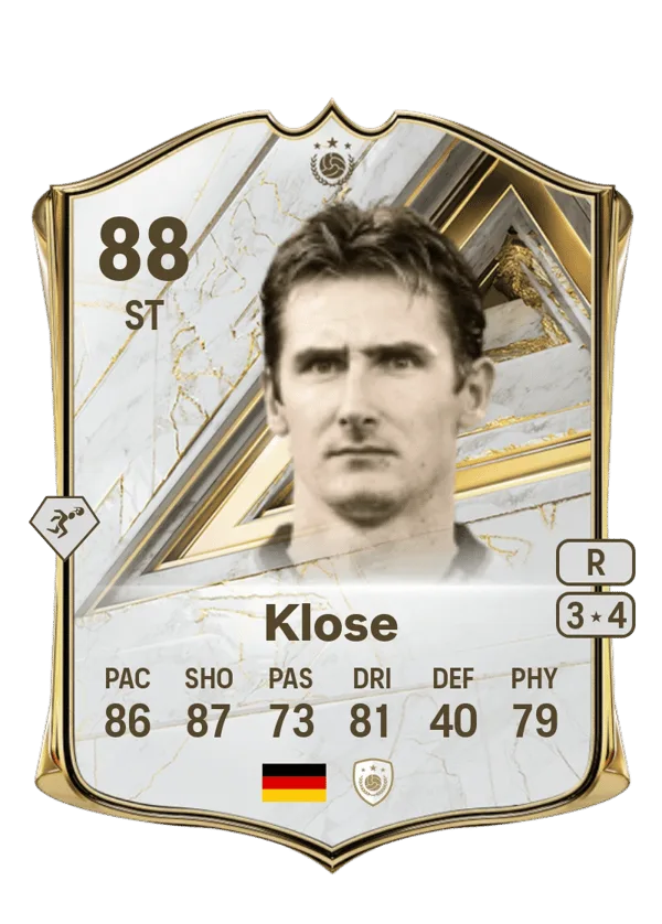 Miroslav Klose (Base Icon, OVR 88, ST) - PS4, PS5, XSX, XSS, XOne