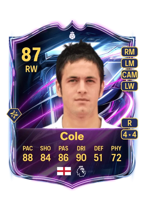 Joe Cole (Base Hero, OVR 87, RW) - PS4, PS5, XSX, XSS, XOne