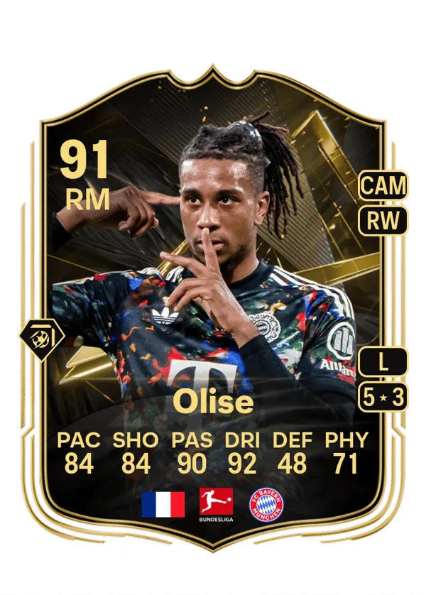 Michael Olise (Team of the Week, OVR 91, RM) - PC
