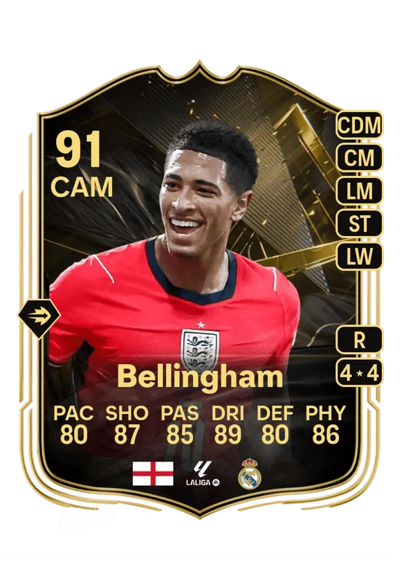 Jude Bellingham (Team of the Week, OVR 91, CAM) - PC