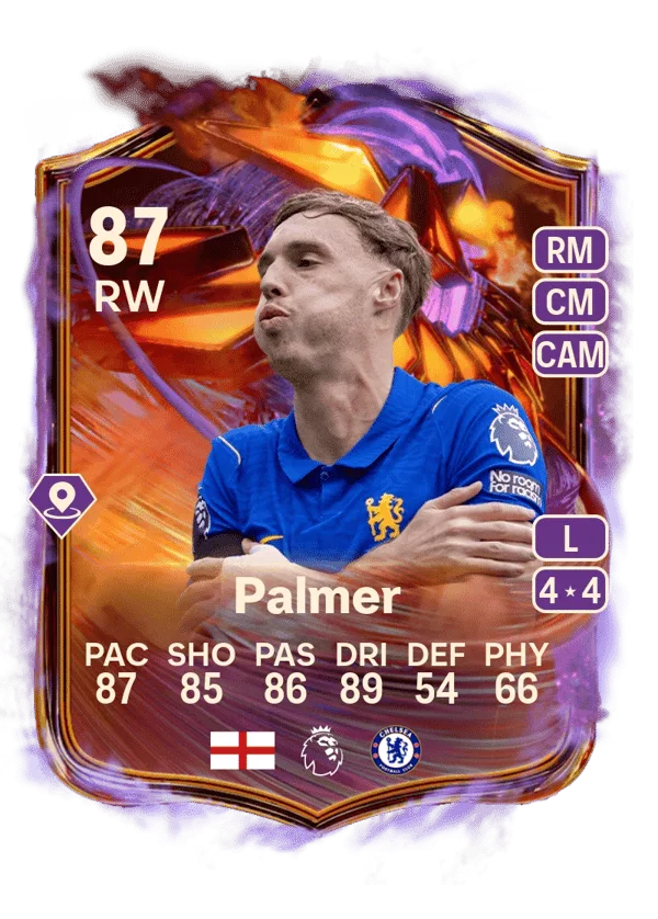 Cole Palmer (Ultimate Scream, OVR 87, RW) - PS4, PS5, XSX, XSS, XOne