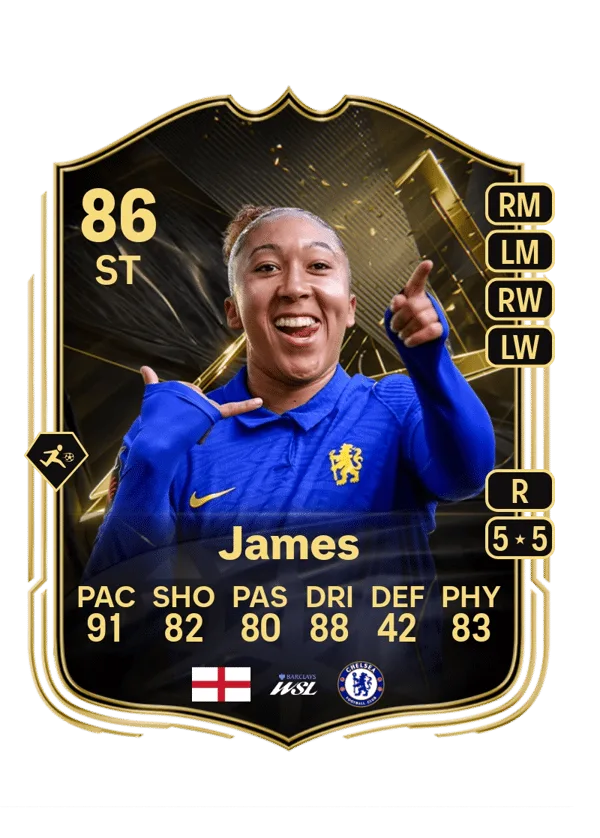 Lauren James (Team of the Week, OVR 86, ST) - PC