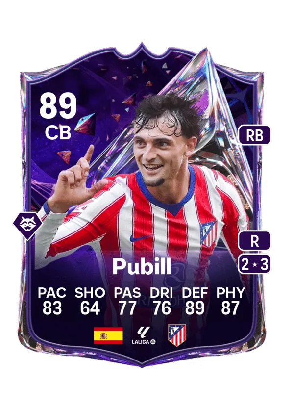 Pubill (Future Stars, OVR 89, CB) - PC