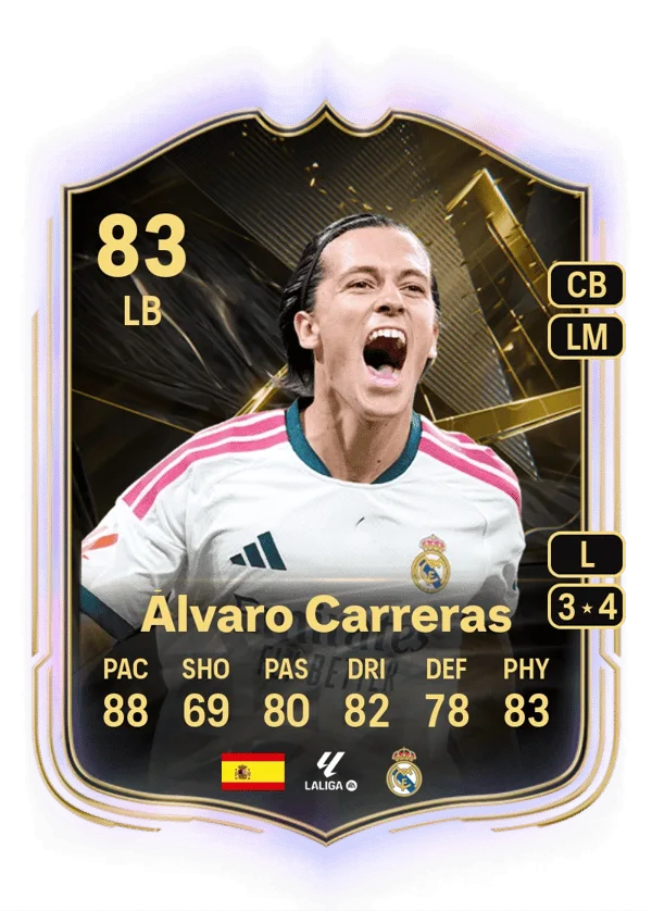 Álvaro Carreras (Team of the Week, OVR 83, LB) - PS4, PS5, XSX, XSS, XOne