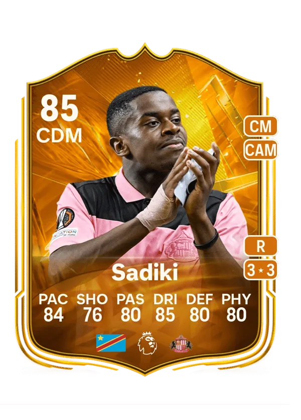 Noah Sadiki (Star Performer, OVR 85, CDM) - PC