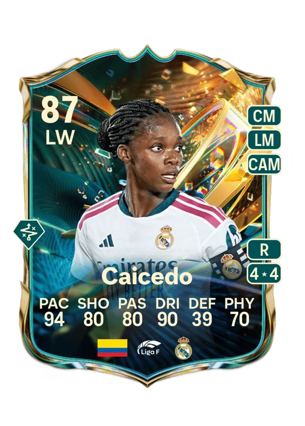 Linda Caicedo (Destined for Glory, OVR 87, LW) - PC
