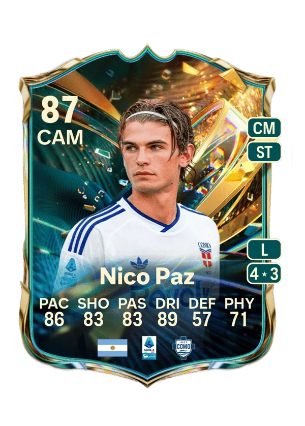 Nico Paz (Destined for Glory, OVR 87, CAM) - PC