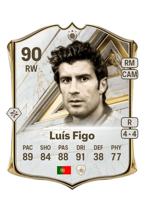 Luís Figo (Base Icon, OVR 90, RW) - PS4, PS5, XSX, XSS, XOne