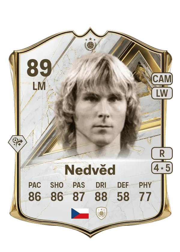 Pavel Nedvěd (Base Icon, OVR 89, LM) - PS4, PS5, XSX, XSS, XOne