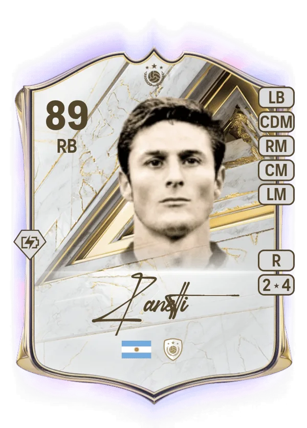 Javier Zanetti (Base Icon, OVR 89, RB) - PS4, PS5, XSX, XSS, XOne