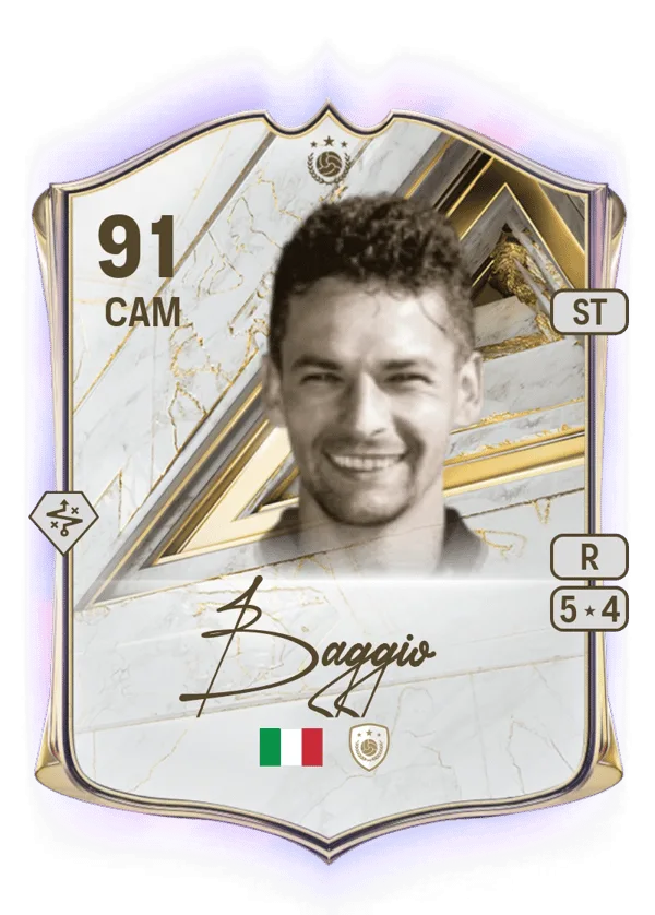 Roberto Baggio (Base Icon, OVR 91, CAM) - PS4, PS5, XSX, XSS, XOne