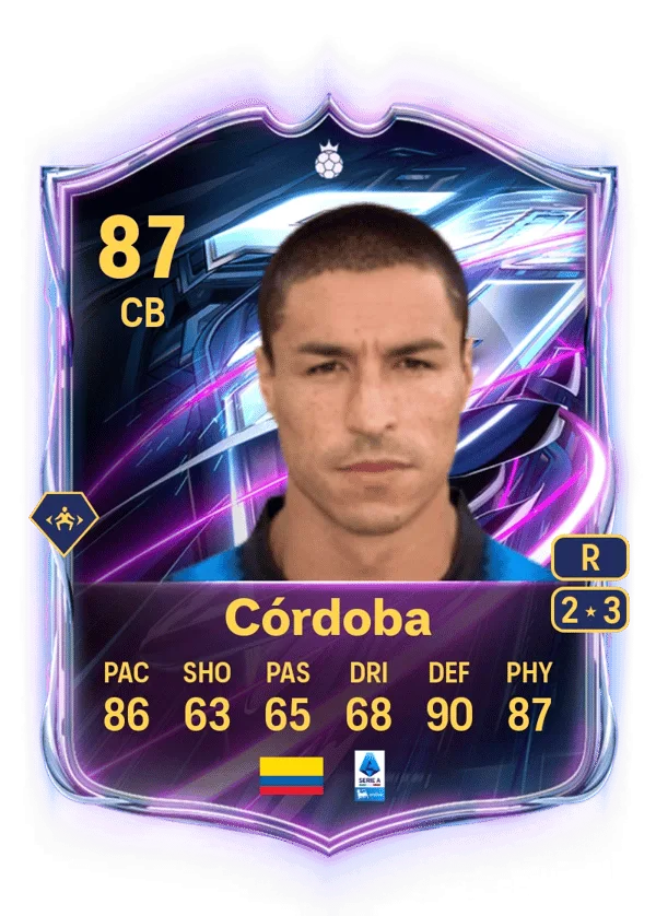 Iván Córdoba (Base Hero, OVR 87, CB) - PC