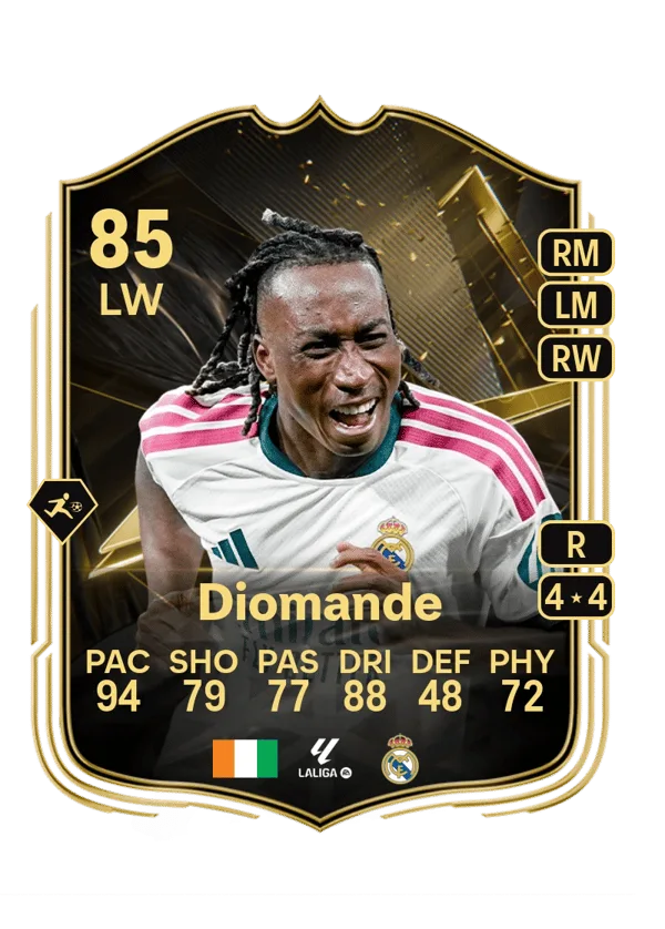 Yan Diomande (Team of the Week, OVR 85, LW) - PC