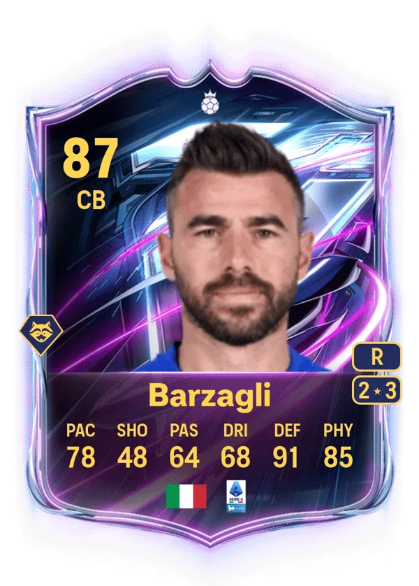 Andrea Barzagli (Base Hero, OVR 87, CB) - PS4, PS5, XSX, XSS, XOne