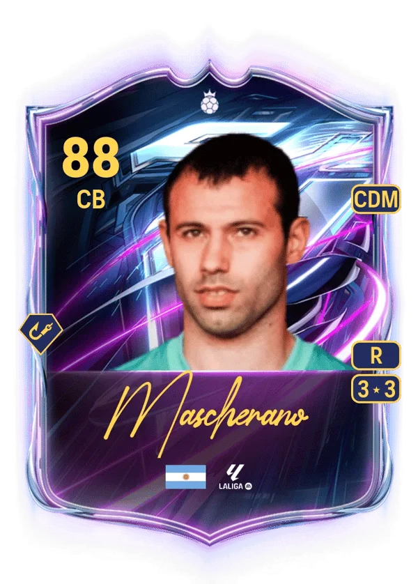 Javier Mascherano (Base Hero, OVR 88, CB) - PS4, PS5, XSX, XSS, XOne