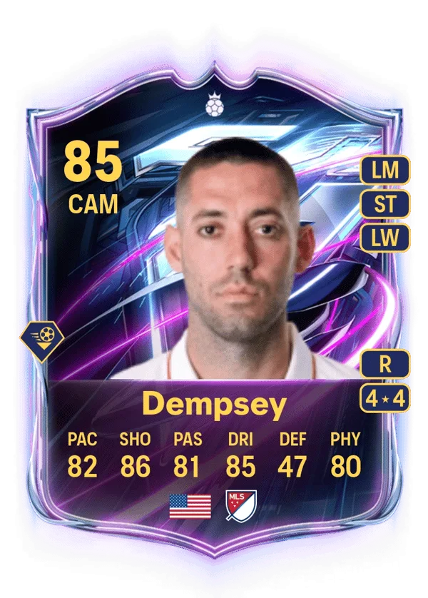Clint Dempsey (Base Hero, OVR 85, CAM) - PS4, PS5, XSX, XSS, XOne