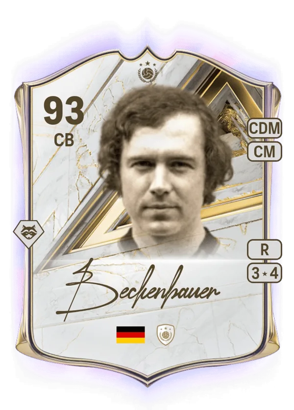 Franz Beckenbauer (Base Icon, OVR 93, CB) - PC