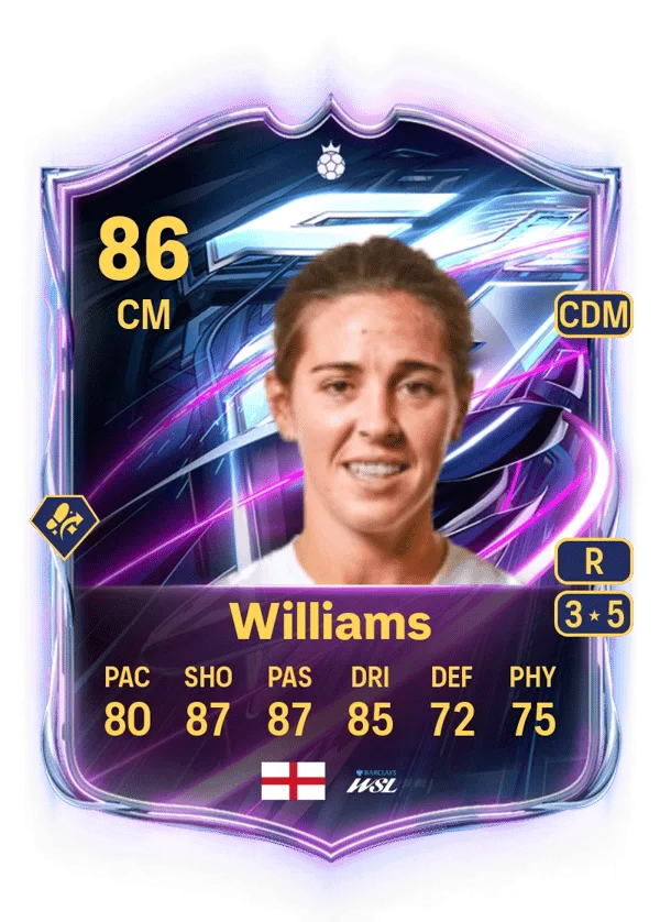 Fara Williams (Base Hero, OVR 86, CM) - PS4, PS5, XSX, XSS, XOne