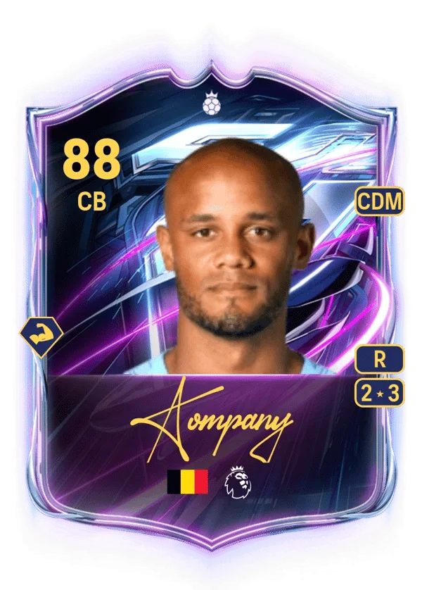 Vincent Kompany (Base Hero, OVR 88, CB) - PS4, PS5, XSX, XSS, XOne