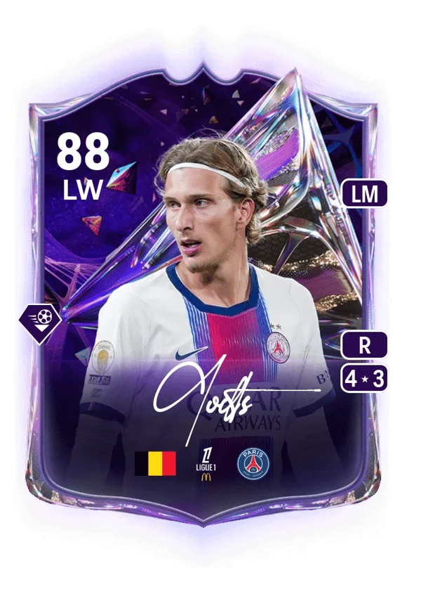 Mika Godts (Future Stars, OVR 88, LW) - PS4, PS5, XSX, XSS, XOne