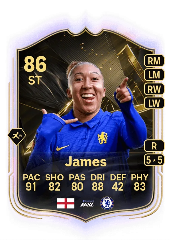Lauren James (Team of the Week, OVR 86, ST) - PS4, PS5, XSX, XSS, XOne