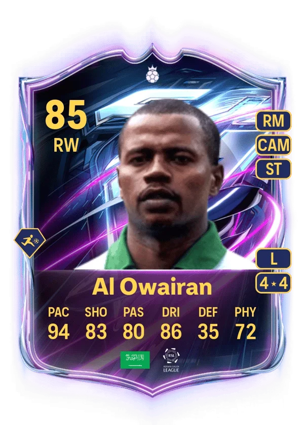 Saeed Al Owairan (Base Hero, OVR 85, RW) - PS4, PS5, XSX, XSS, XOne