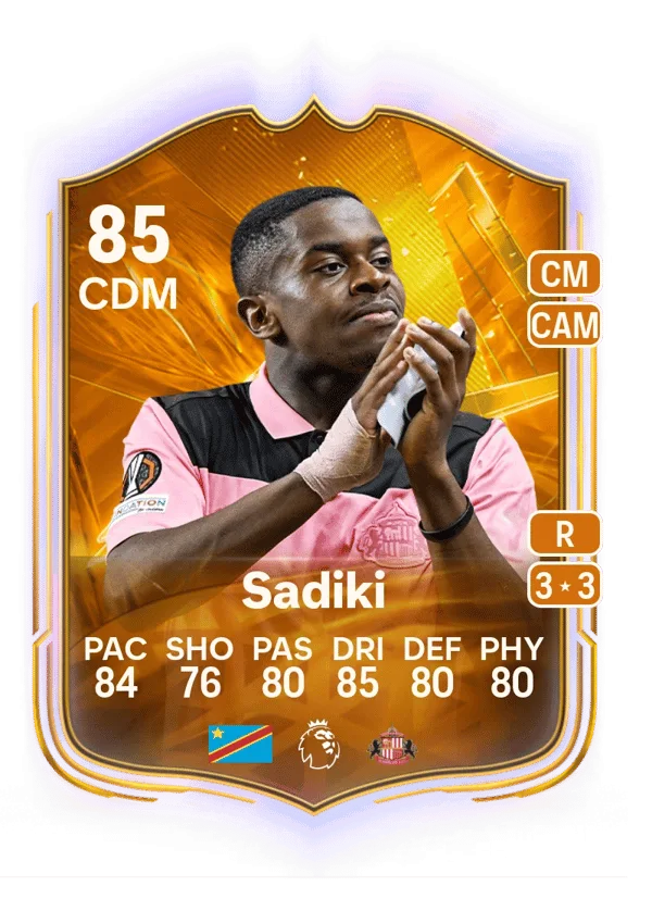 Noah Sadiki (Star Performer, OVR 85, CDM) - PC