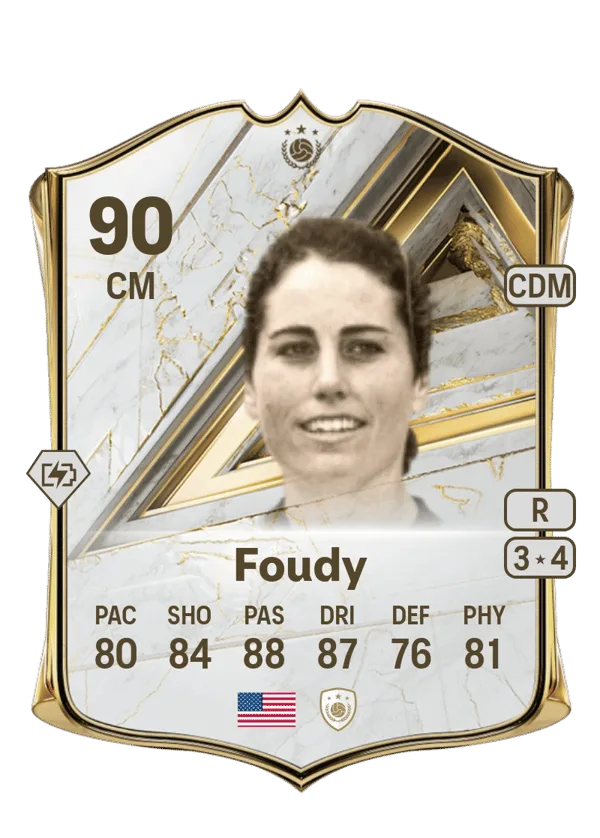 Julie Foudy (Base Icon, OVR 90, CM) - PS4, PS5, XSX, XSS, XOne