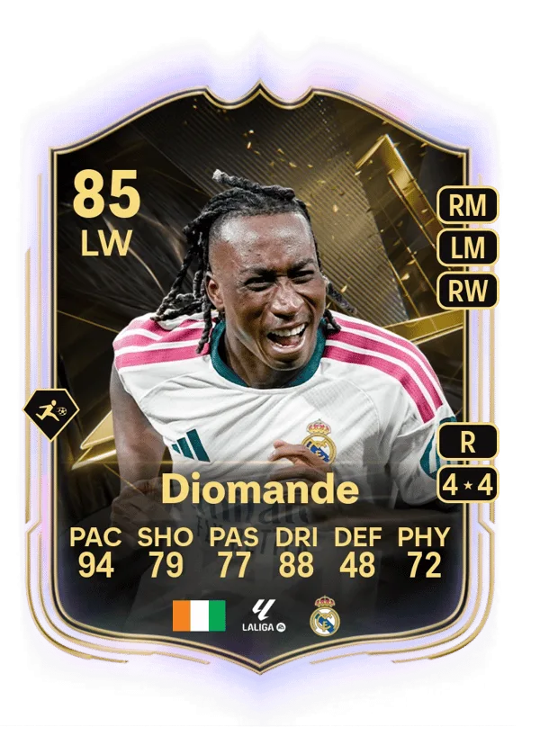 Yan Diomande (Team of the Week, OVR 85, LW) - PC